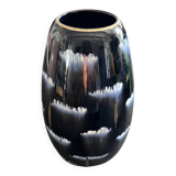 Black, white and gold art deco vase