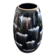 Black, white and gold art deco vase