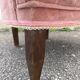 Pink velvet convertible armchair