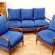 Living room sofa three places and two armchairs