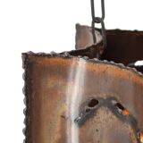 Accolay brutalist chandelier in copper and resin, 1960s