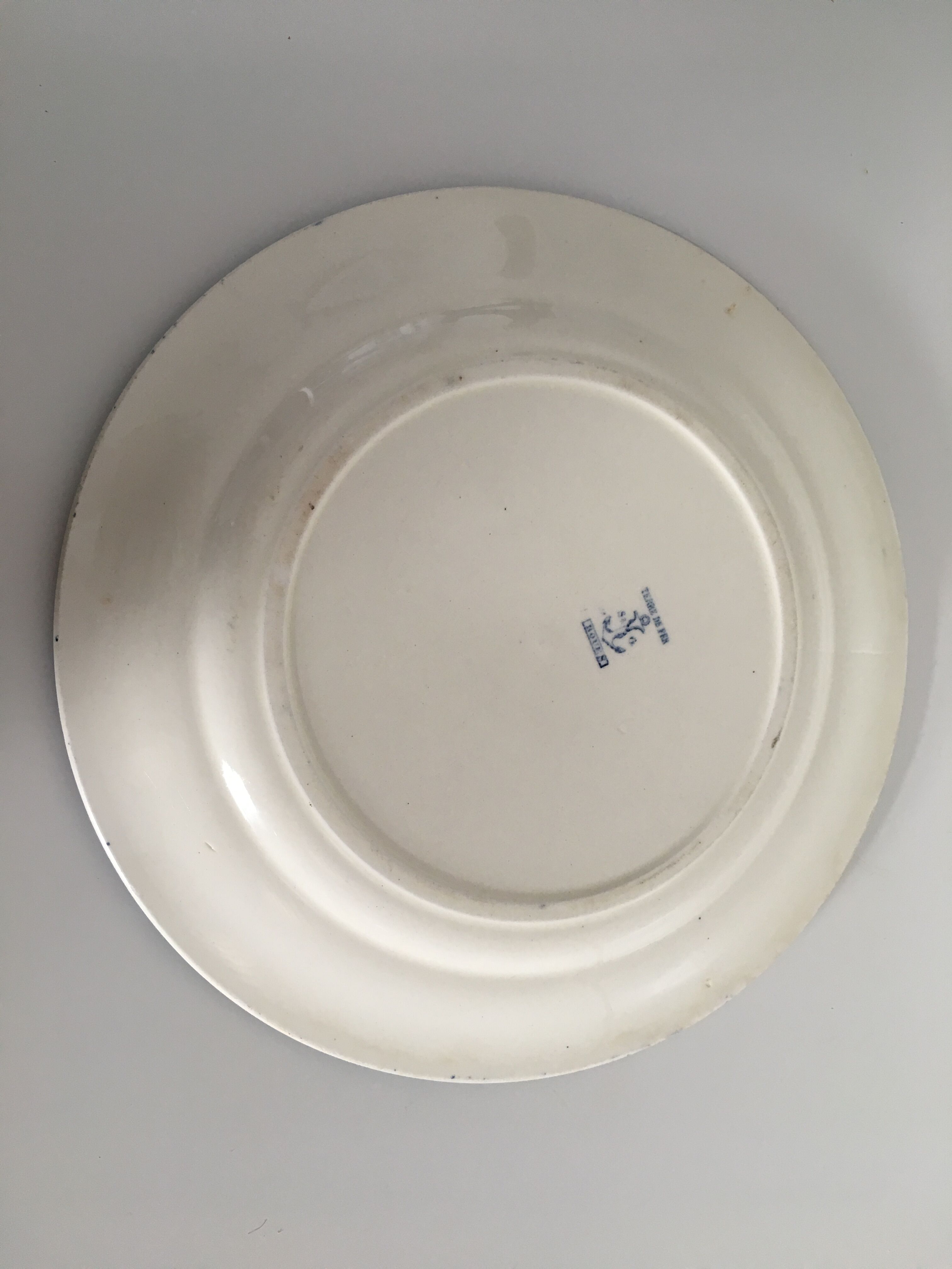 Set of 6 plates Terre de fer Rouen