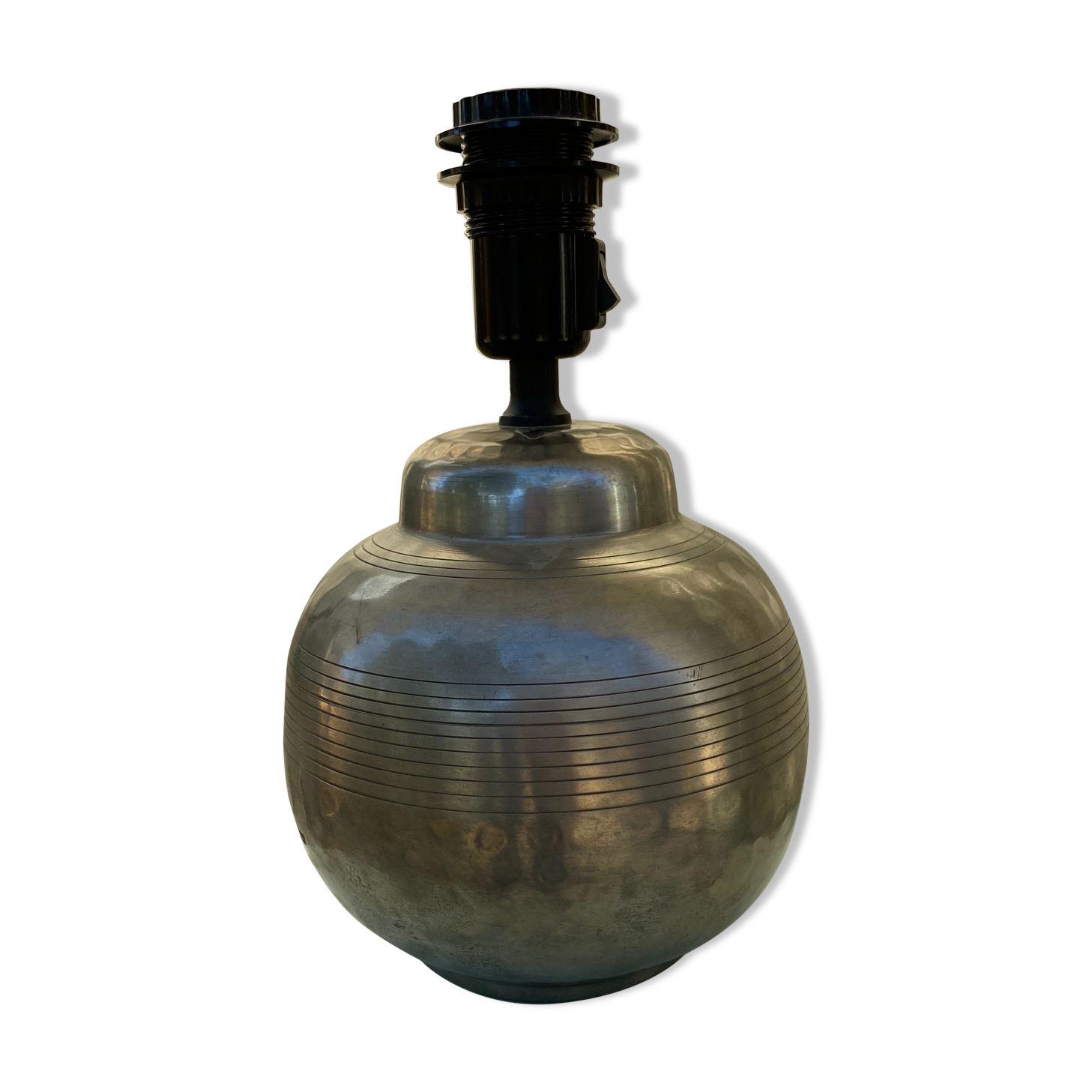 Lamp foot imitation tin