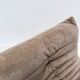 1990s vintage original taupe Alcantara Togo 2-seater by Michel Ducaroy for Ligne Roset