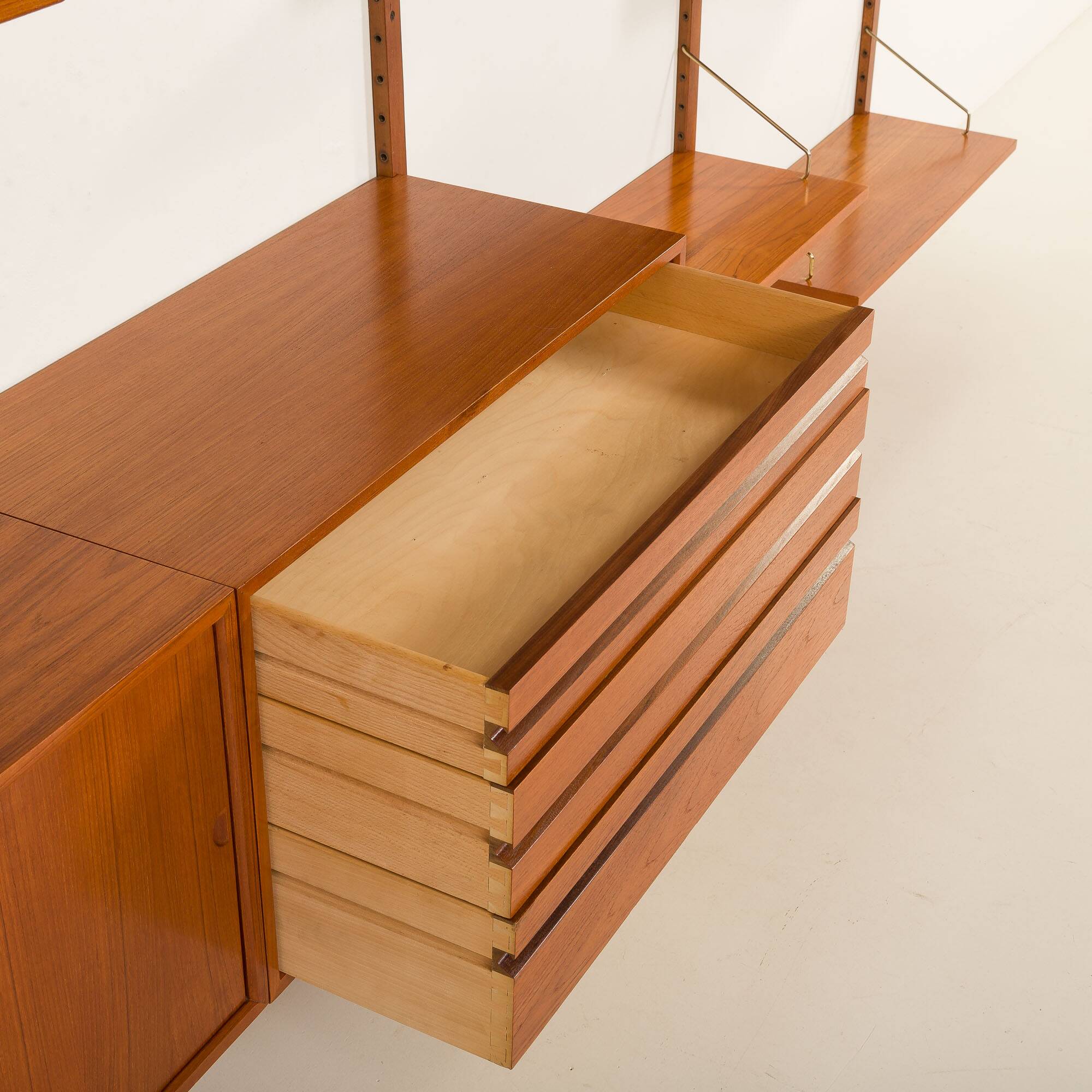 Poul Cadovius 4 bay teak Wall unit, 1960s