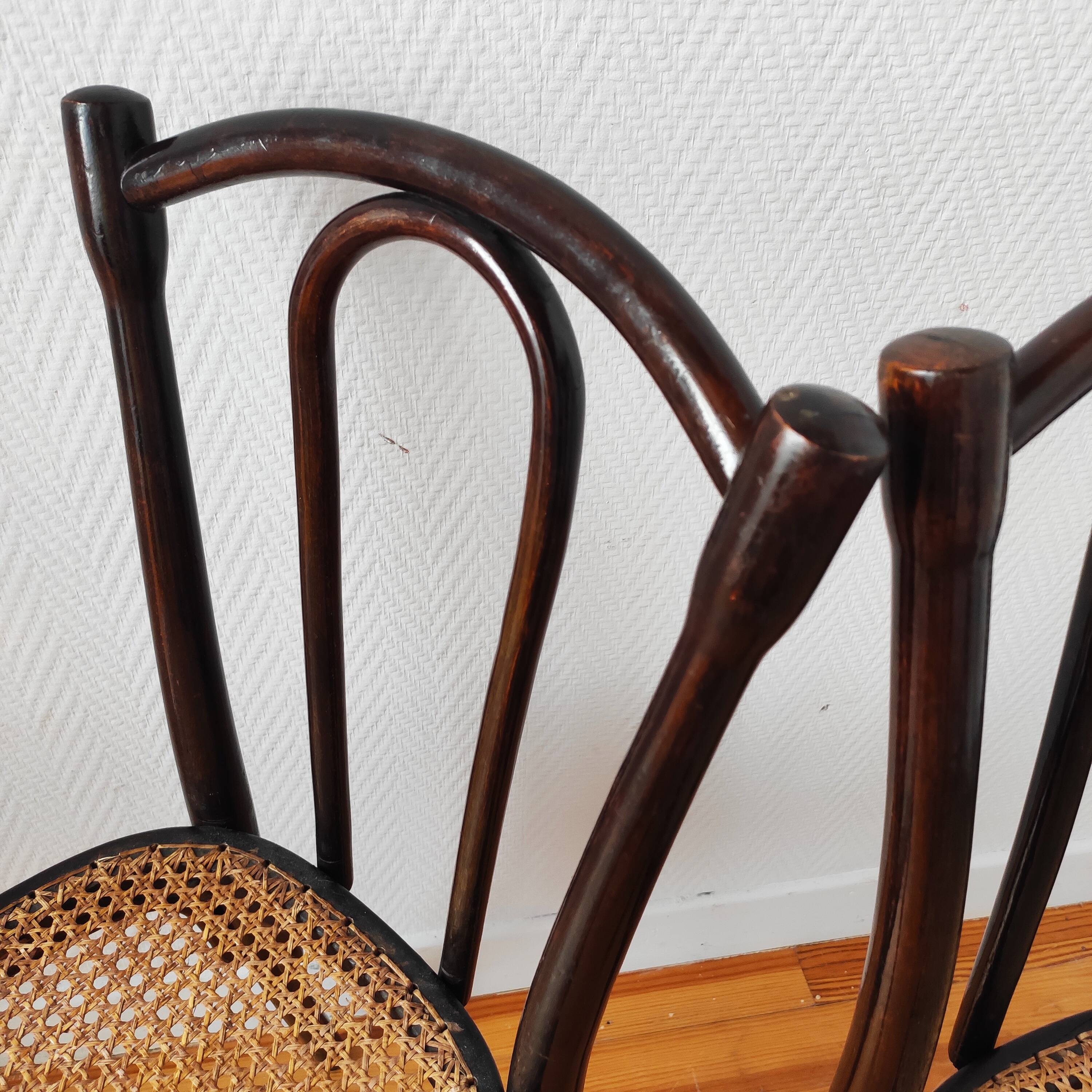 Paire de chaises bistrot Thonet N°56