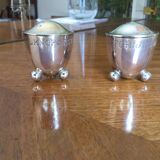 silver-plated salt and pepper shaker set