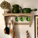 Antique wooden wall shelf