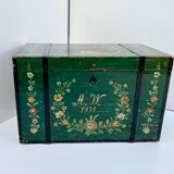 Antique hand painted swedish chest or trunk/ coffee table