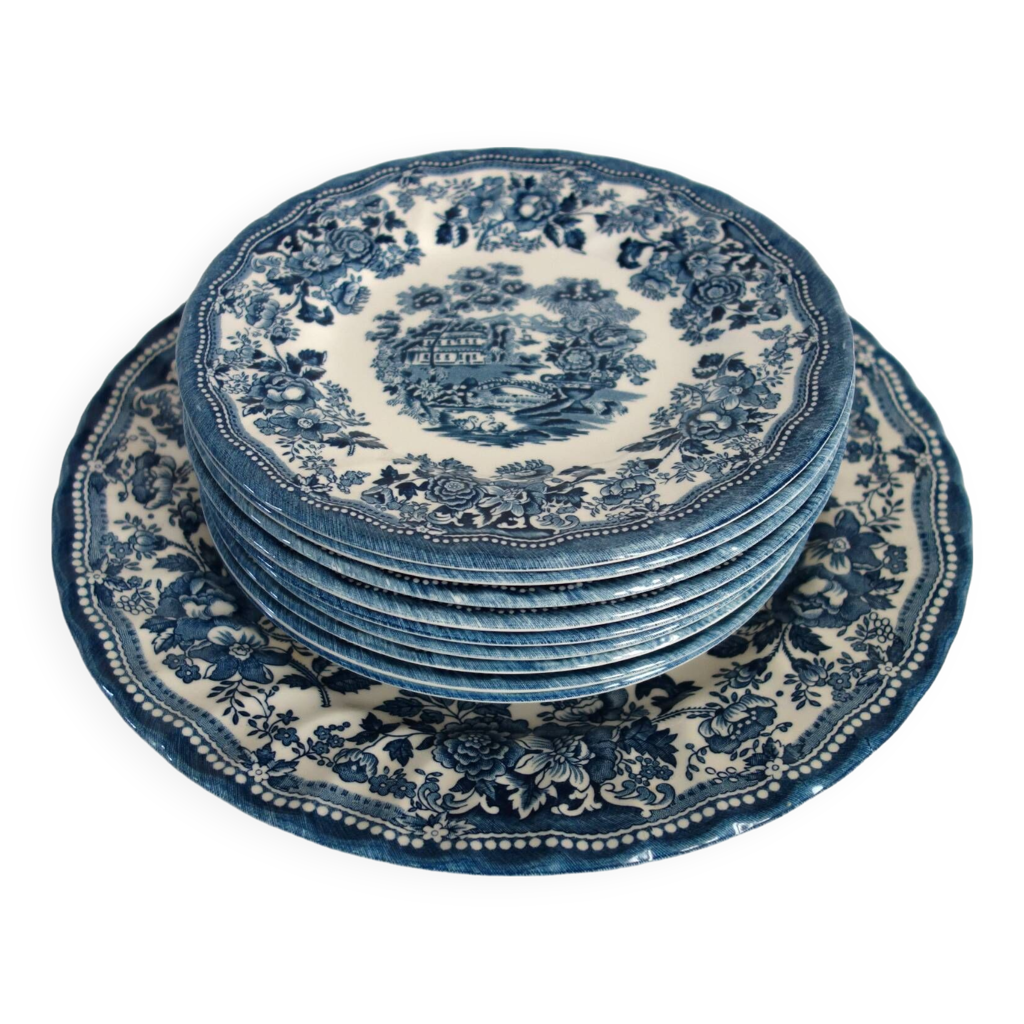10-assiettes-dessert-et-plat-churchill-the-georgian-collection