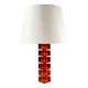 Large Mid Century Scandinavian Glass & Brass Table Lamp By Carl Fagerlund For Orrefors, Sweden, 1960
