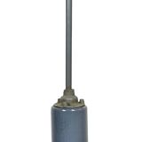 Industrial grey enamel ceiling lamp from Elektrosvit, 1950s
