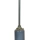 Industrial grey enamel ceiling lamp from Elektrosvit, 1950s