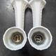 Lot of two porcelain wall lights 1930 Art Deco bathroom