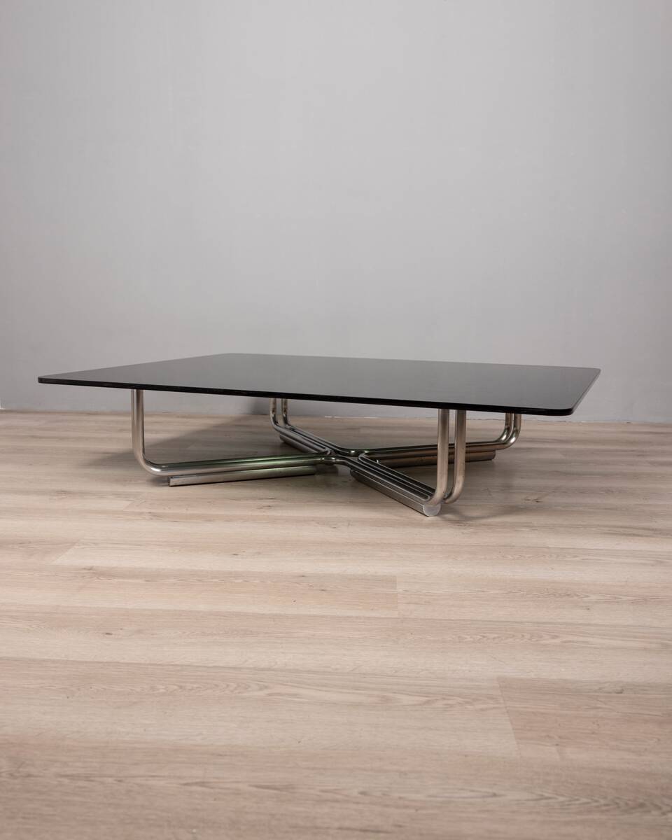 Table en verre vintage des années 60 mod. 784 design G.Frattini pour Cassina