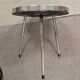 Brass and imitation leather coffee table