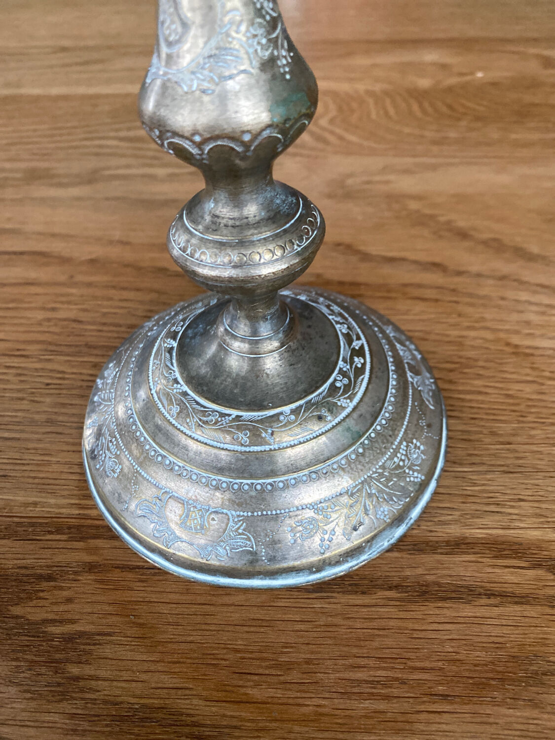 Old candle holder worked