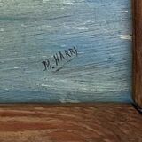 Huile sur panneau Voilier