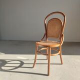 Chaise cannée en bois naturel