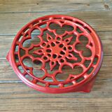 Red cast iron underside Le Creuset