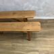 Pair of solid wood farm benches