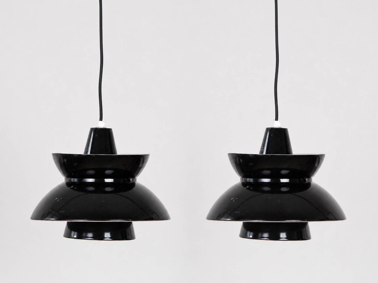 Pair of 2 Danish vintage Doo Wop lamps by Henning Klok, Louis Poulsen, 1950