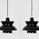 Pair of 2 Danish vintage Doo Wop lamps by Henning Klok, Louis Poulsen, 1950