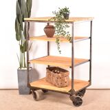 Industrial trolley cart shelving unit