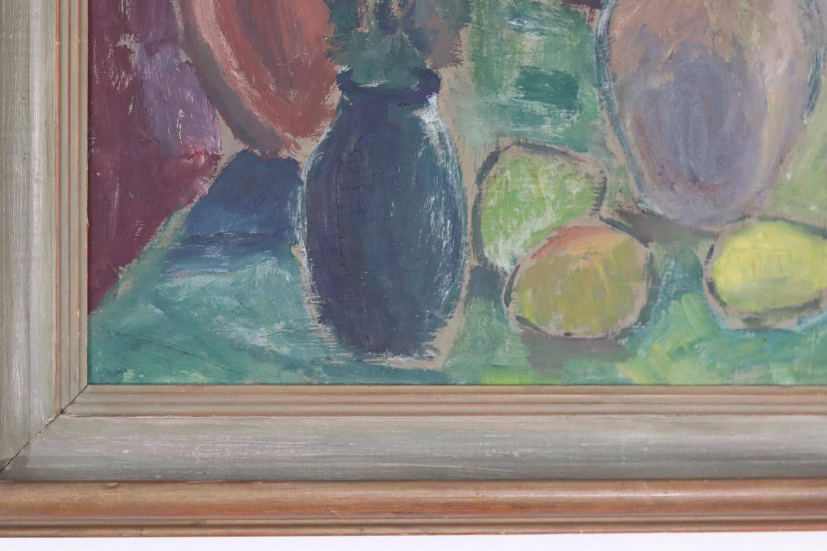 Nature morte : Vases et fruits par T.S.