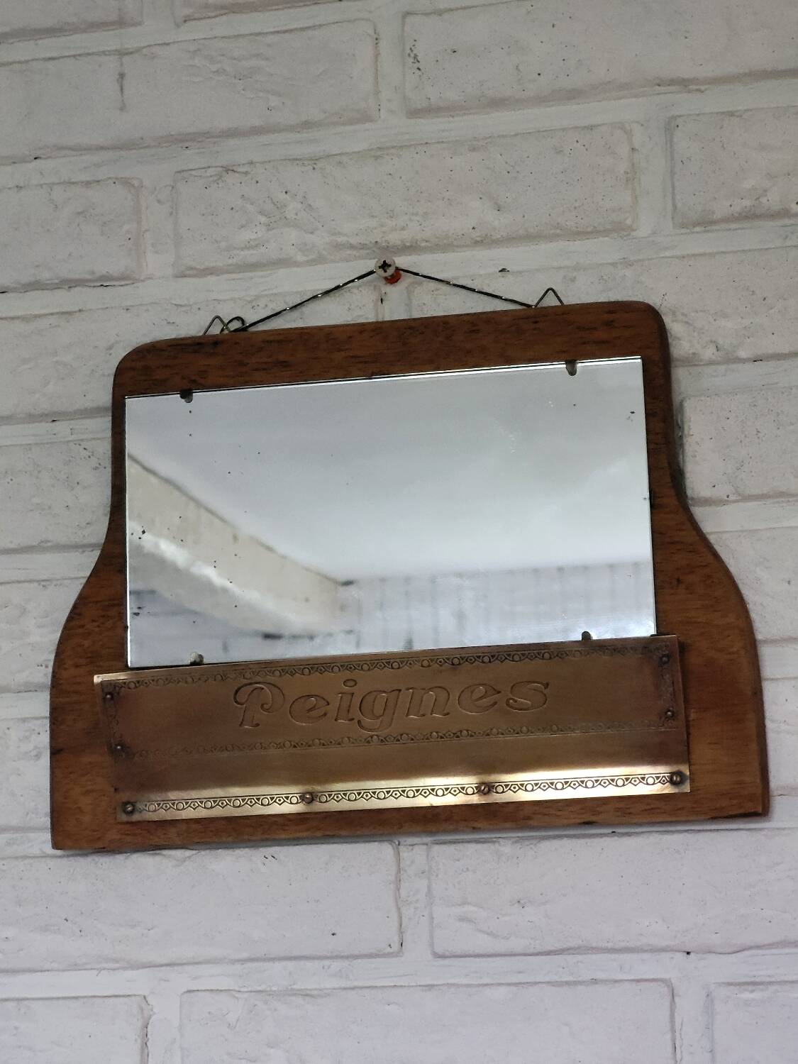 Vintage comb mirror