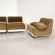 Ensemble de 4 chauffeuses "Orbis" en velours par Luigi Colani pour Colani