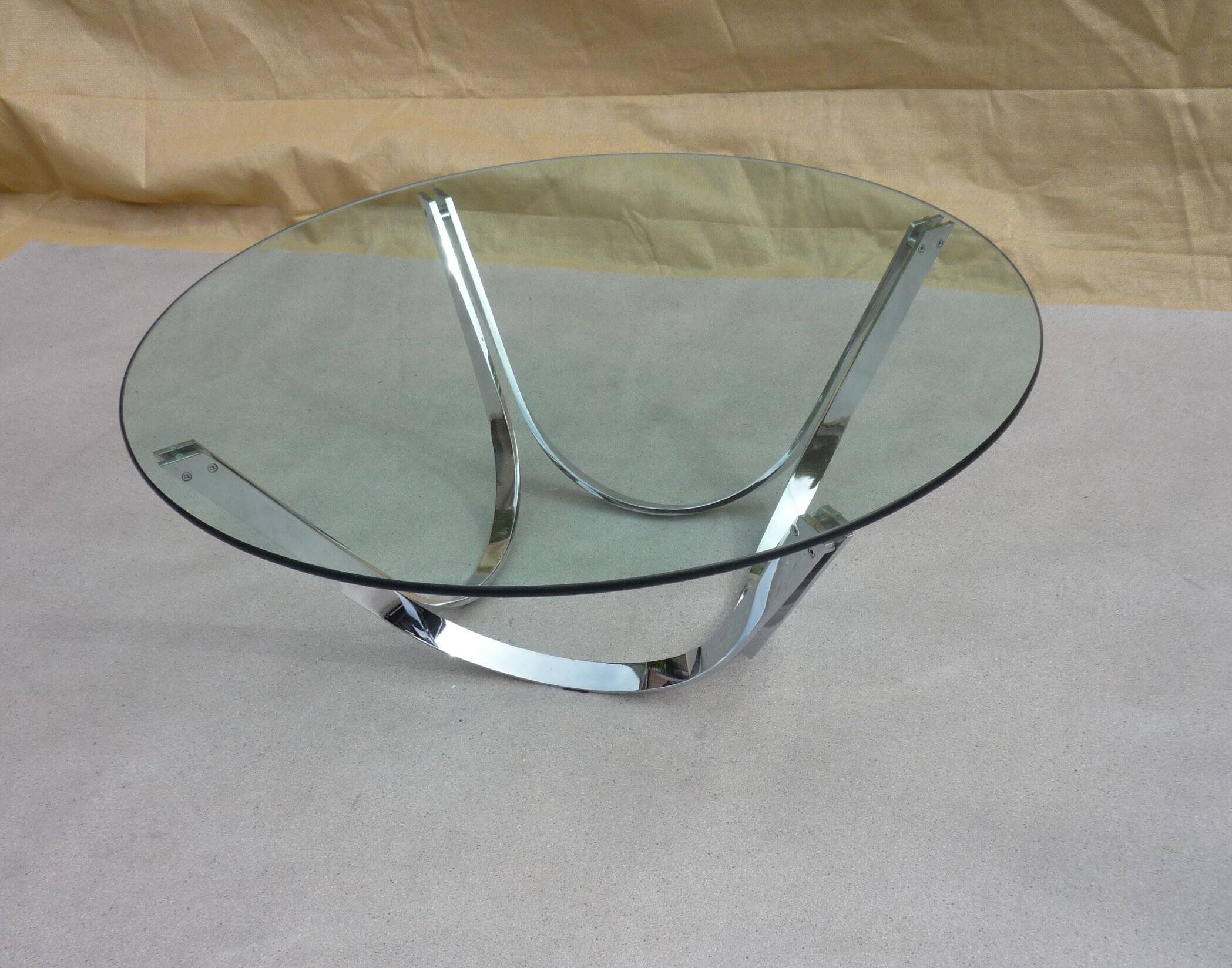 Knut Hesterberg coffee table Glass and steel