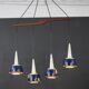 Lustre très rare du danois Voss Belysning - Danemark années 1950