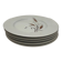 5 assiettes à dessert en porcelaine
