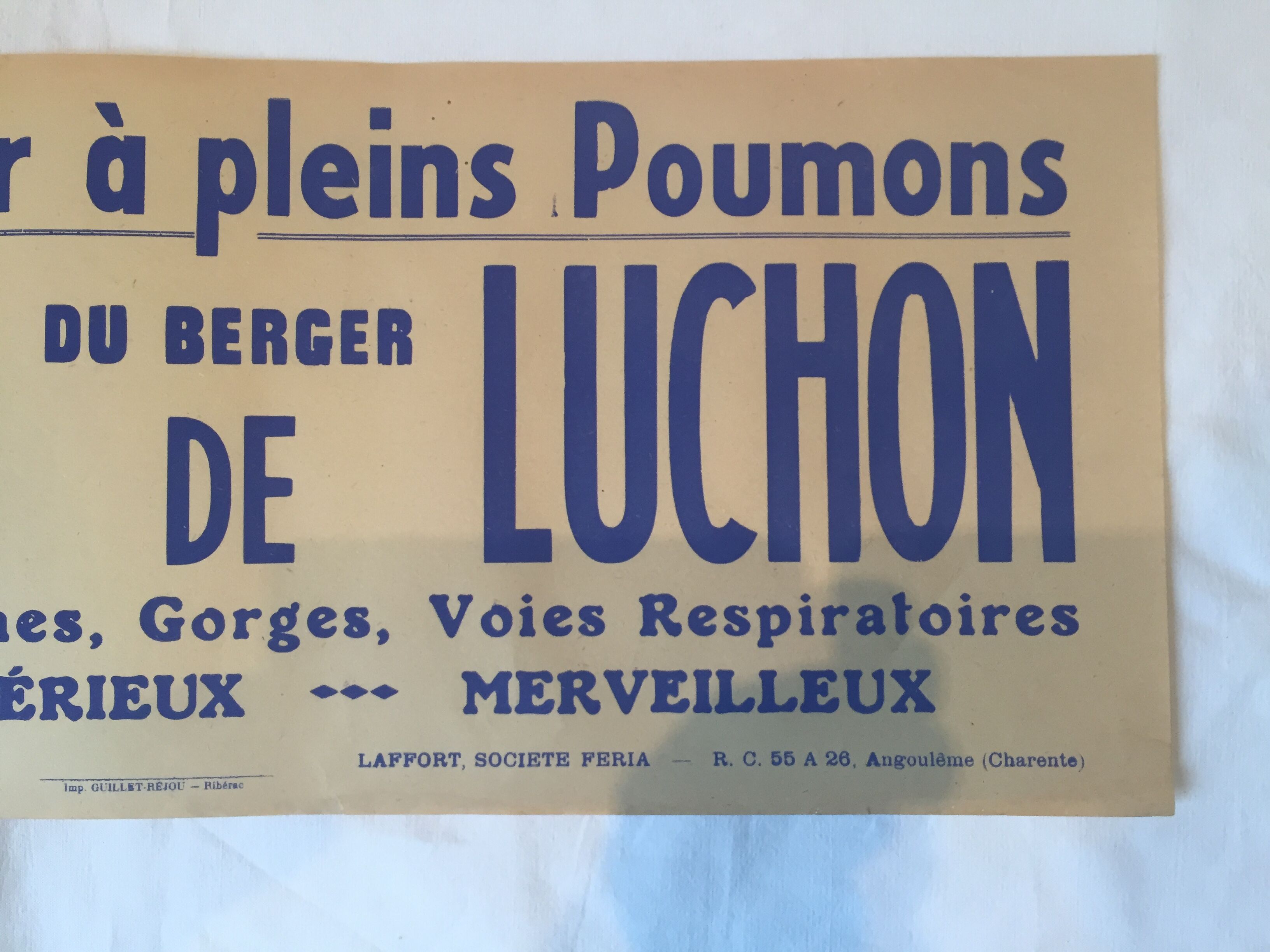 Advertising poster for the candy of Luchon