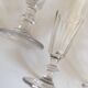 Set of 6 assorted champagne flutes late 19th century cut with cut-offs
