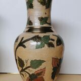 Paire de vases en laiton émaillé