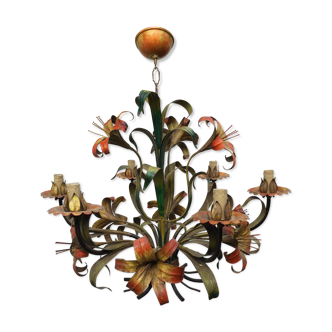 Florentine style metal chandelier