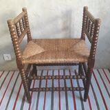 Mulched bench turned wood