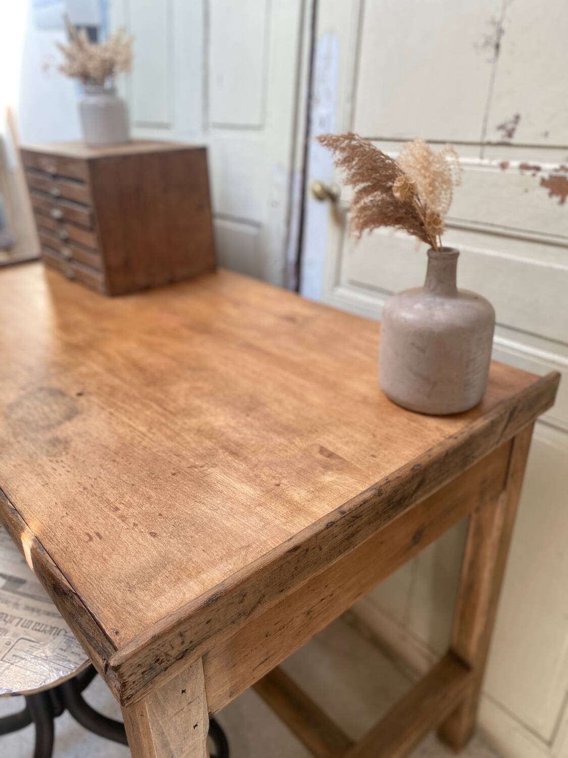 Antique workshop desk