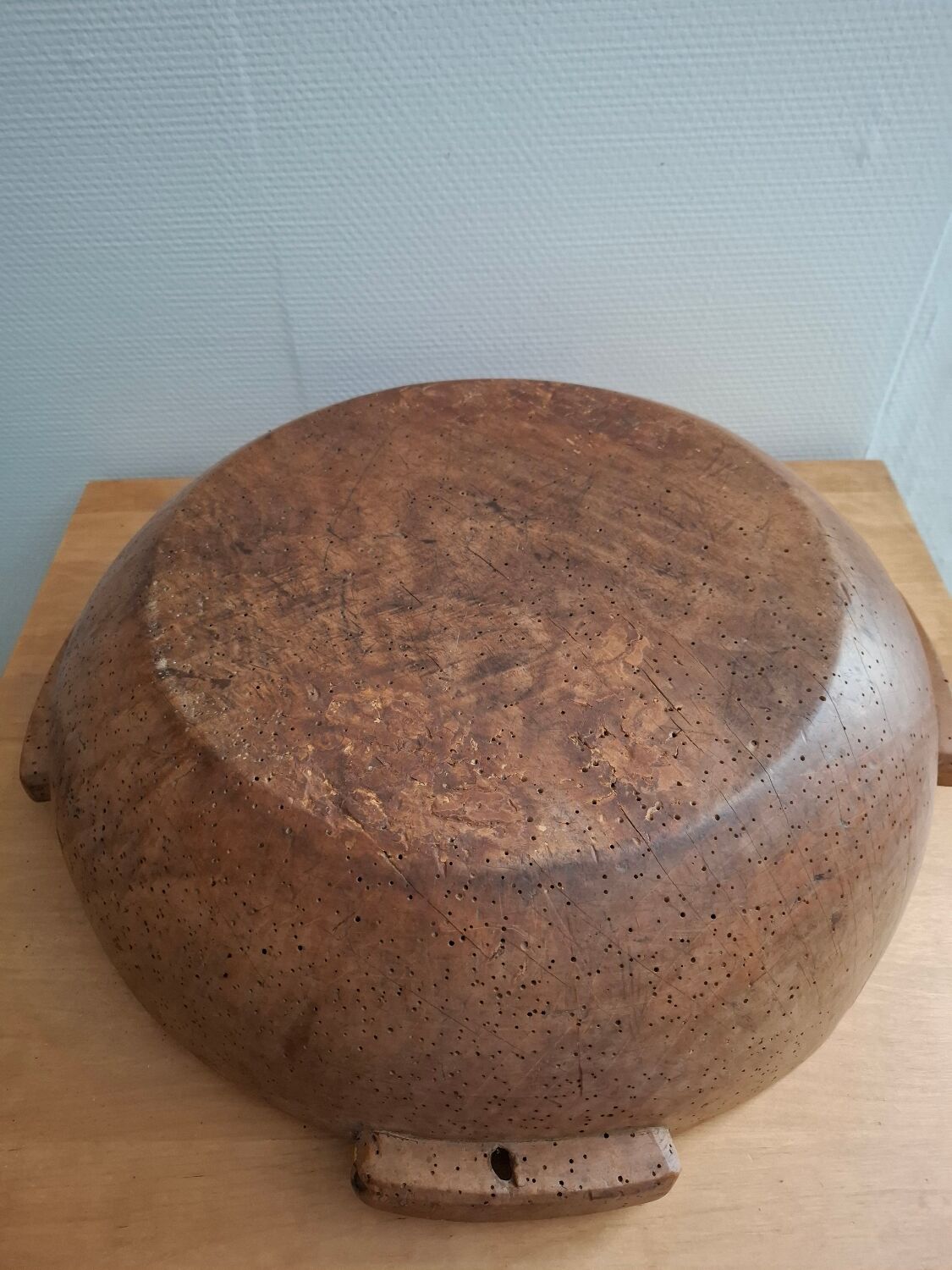 Large antique wooden bowl