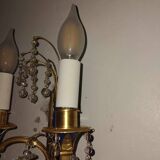 Pair of Louis XVI style gilt bronze wall lights