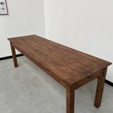 Table de ferme en pin 223 cm, années 70