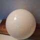 Globe vintage round lamp in white opaline suspension ceiling light