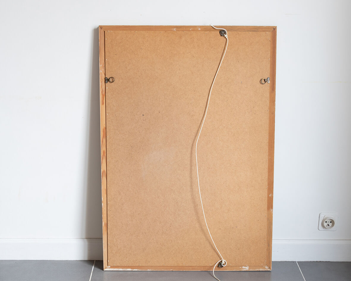 Mirror beveled gold 93x64 cm