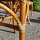 Lot 5 rattan chairs and canning 70s