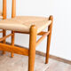 Ensemble de 6 chaises CH36 de Hans J. Wegner en chêne, corde danoise