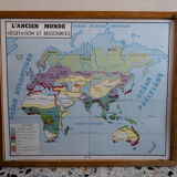 School map rossignol front and back, 1950s