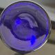 Vase vintage en verre bleu cobalt