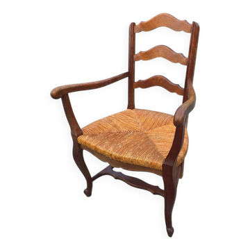 Oak armchair in Louis XV style